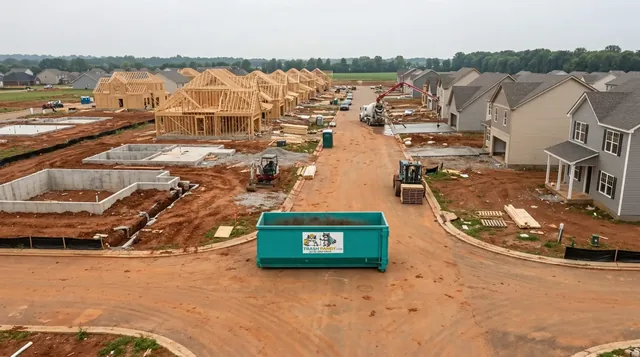 Roll-off dumpster sizes at a Murfreesboro, TN construction site