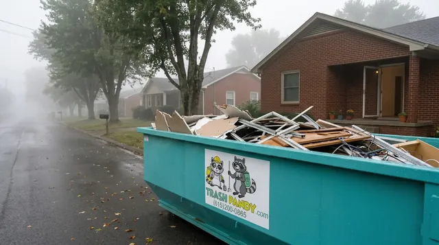 Residential dumpster rental at a Murfreesboro, TN home