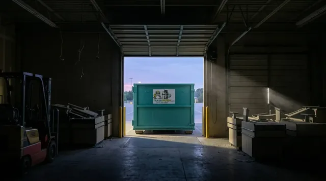 Roll-off dumpster placed on a driveway in Murfreesboro, TN